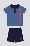 U.S. Polo Assn Azure Mavi Bebek Polo Yaka Tshirt Takım