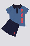 U.S. Polo Assn Azure Mavi Bebek Polo Yaka Tshirt Takım
