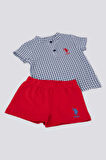 Square Compatible Lacivert Bebek Hakim Yaka Tshirt Takım