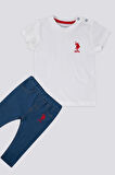 U.S. Polo Assn Light Delicate Krem Bebek Tshirt Takım