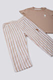 U.S. Polo Assn Delicate Light Texture Açık Kahverengi Bebek Tshirt Takım