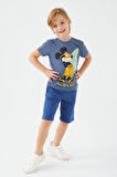 Mickey Mouse D4785-3 Çocuk  Lacivert Melanj Alt Üst Takım