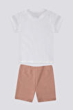 Rebel Chic Beyaz Bebek Tshirt Takım