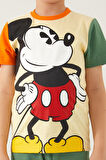 Mickey Mouse Mouse Açık Sarı Melanj Erkek Çocuk Kapri Takım