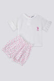 Alive Pattern Krem Bebek Tshirt Takım