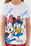 Minnie Mouse Minnie And Daisy Beyaz Kız Çocuk Kapri Takım