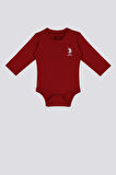 U.S. Polo Assn Lisanslı Bordo Kız Bebek Uzun Kol Body Zıbın