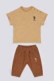 The Elegance Of Khaki Kahve Erkek Bebek Tshirt Pantolon Takım