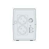 MAKELSAN LION 650VA 1X12V 7AH 5/10 DK LINE INT UPS