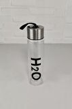 Digithome H2o Metal Kapaklı Cam Matara Siyah - H2O81453