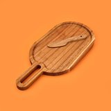 Tohana Akasya Oval Sunumluk - Kahverengi - 30x14 cm