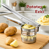 Porsima 76850 Patates Ezici Paslanmaz Metal Patates Ezici Püre Yapıcı Patates Ezeceği 27cm