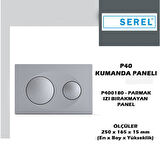 Serel Smooth Gömme Rezervuar 3 'lü Set (Gövde T020111+Panel P400180+Ank. Ara kesme Valfi 102151024) T020111BK40