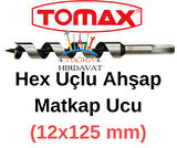 Tomax Ağaç Delme Ahşap Delme Hex Matkap Ucu 12x125