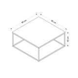 Loni Metal Ayaklı Orta Sehpa - Dore