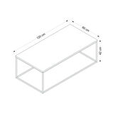 Tiger Metal Ayaklı Orta Sehpa - Beyaz