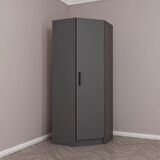 Kale Tek Kapaklı Köşe Zincir Dolap Antrasit - 190CM