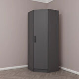 Kale Tek Kapaklı Köşe Zincir Dolap Antrasit - 190CM