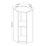 Kale Tek Kapaklı Köşe Zincir Dolap Antrasit - 190CM