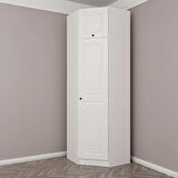 Kale 1 Kapaklı Köşe Dolap + Yüklük Beyaz Mebran İlkbahar 255CM