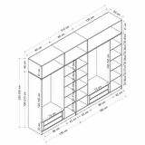 Minar Kale 7 Kapaklı 4 Ç Dolap Ve Yüklük Dore 235CM