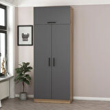 Minar Kale 2 Kapaklı Dolap Ve Yüklük Dore Antrasit 235CM