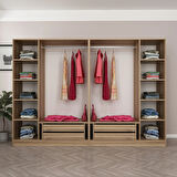 Minar Kale 6 Bölmeli 4 Ç Giyinme Dolabı Dore 190CM