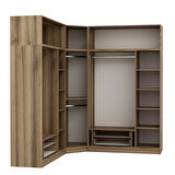 Minar Kale 7 Kapaklı 4 Ç Köşe Dolap + Yüklük Dore 235CM