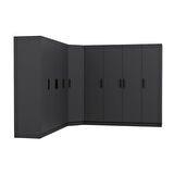 Minar Kale 9 Kapaklı 4 Ç Köşe Dolap Antrasit 190CM