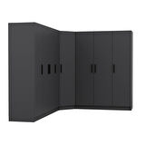 Minar Kale 8 Kapaklı 4 Ç Köşe Dolap Antrasit 210CM