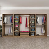 Minar Kale 8 Bölmeli 2 Ç Giyinme Dolabı Dore 210CM