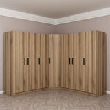 Minar Kale 7 Kapaklı 4 Ç Köşe Dolap Dore 210CM