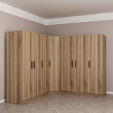 Minar Kale 7 Kapaklı 4 Ç Köşe Dolap Dore 210CM