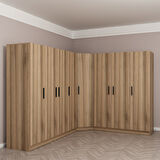 Minar Kale 8 Kapaklı 4 Ç Köşe Dolap Dore 210CM