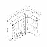 Minar Kale 7 Kapaklı 2 Ç Köşe Dolap + Yüklük Dore 255CM