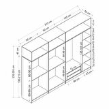 Minar Kale 7 Kapaklı 2 Ç Dolap Ve Yüklük Dore 255CM