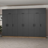 Minar Kale 8 Kapaklı 4 Ç Dolap Ve Yüklük Dore Antrasit 255CM