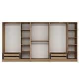 Kale Plus 8 Kapaklı 4Ç Dolap Dore Plus Dore Füme Cam 210CM