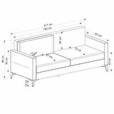 Kristal 3+3 Koltuk Takımı Açık Gri