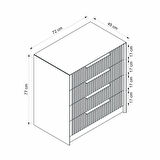 Kale Luxe 4Ç Şifonyer - Kumtaşı