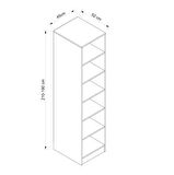 Kale 1'li Gövde Modül Raflı Antrasit 190