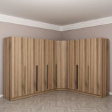 Kaleplus 8 Kapaklı 4 Çekmeceli Köşe Dolap Dore Dore Plus 210CM