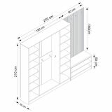 Kale Dekor Panel 2 Bölme Raf Portmanto+Ayk Mind Byz 4 Kapaksız