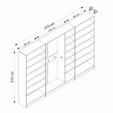 Minar Kale 210 Cm 7 Kapaklı 5B Raf Portmanto Beyaz