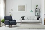 London 3+1 Berjer Koltuk Takımı(Ares Beyaz+Antrasit)