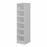 Minar Kale 1 Kapaklı Raflı Dolap Beyaz - Füme Cam 190CM