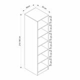 Minar Kale 1 Kapaklı Raflı Dolap Dore - Beyaz Panjur 190CM