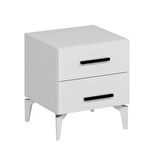 Kale Ayaklı Komodin 2Ç - Beyaz