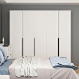 Lara 5 Kapaklı Dolap - Beyaz