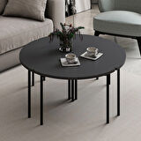 Emma Zigonlu Orta Sehpa - Antrasit/Antrasit